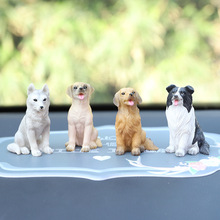 如果创意Zakka汪星人汽车车载摆件 家居桌面树脂工艺装饰摆件批发