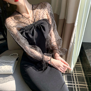 Bottom strap dress+long sleeved cardigan short camisole set