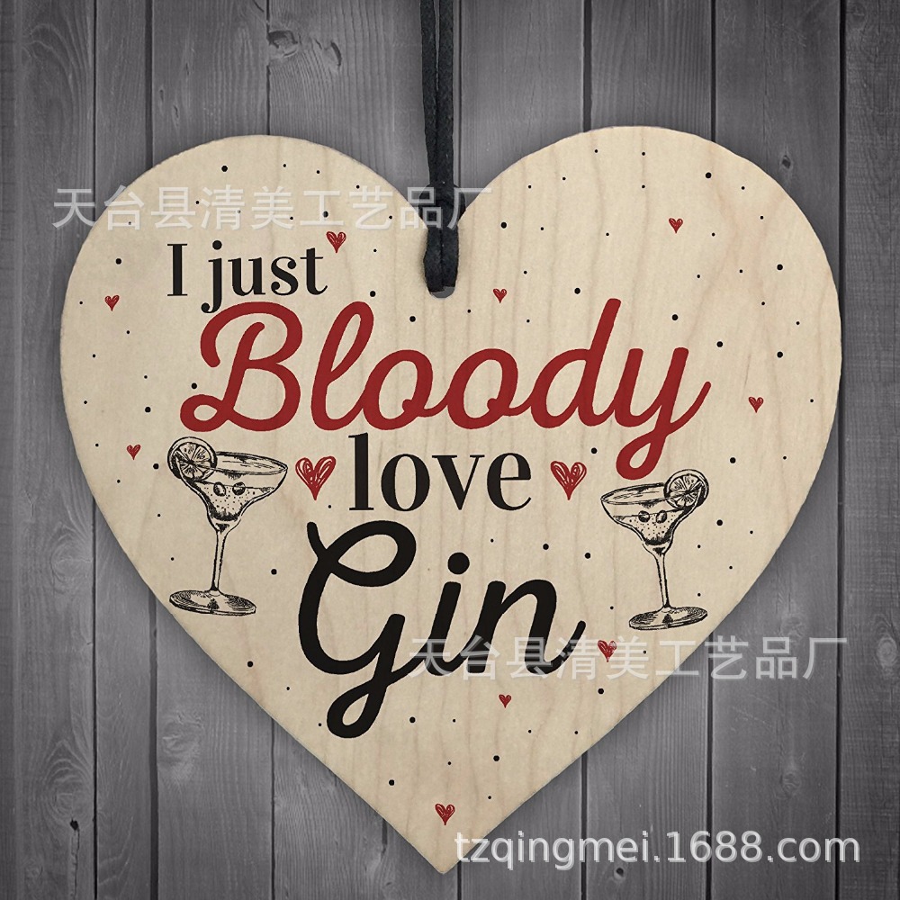 40 estilos nuevo 100mm amor madera chip colgante 1 Pack