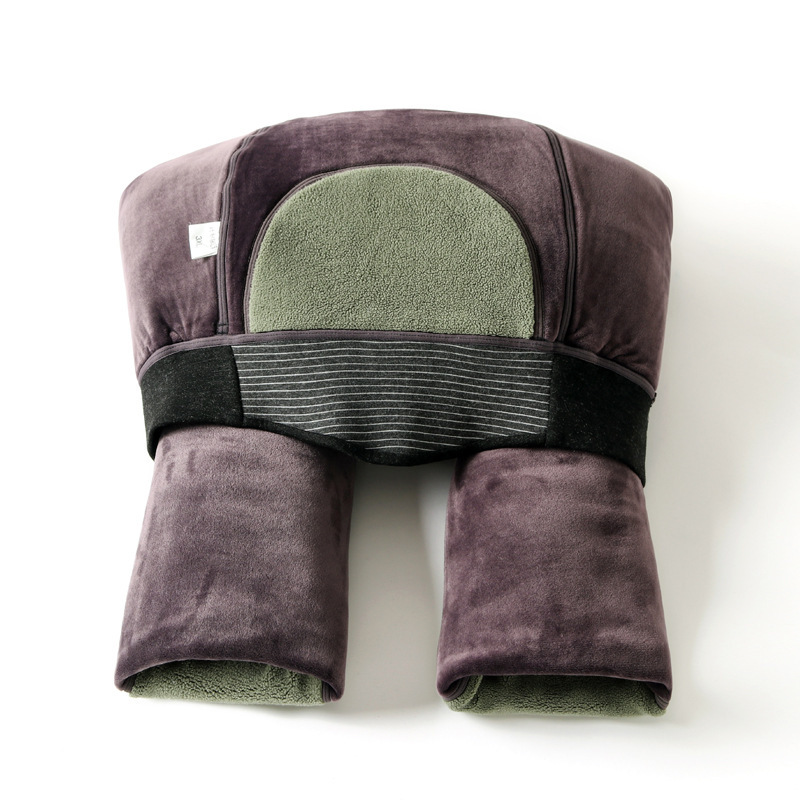 雪地裤男700克貂绒艾草护膝磁力护腰 生态棉色拉姆加绒加厚保暖裤