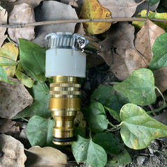 鋁合金鍍銅水龍頭台盆接頭轉換接二合一 4分外絲八爪接鷹爪接頭