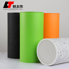 Factory direct sales wholesale multi-functional resin plastic knife holder colorful round PP knife insert barrel storage knife holder