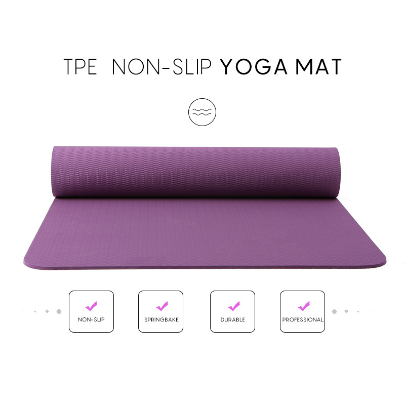 tpe瑜伽垫源头工厂 加工定制款 可定制logo体位线异形规格颜色mat
