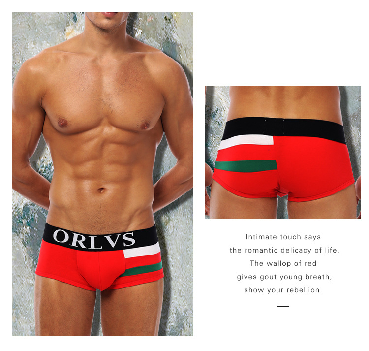 ORLVS foreign trade underwear cotton men comfortable breathable buttocks four-corner pants men's factory supply OR06 11 undefined