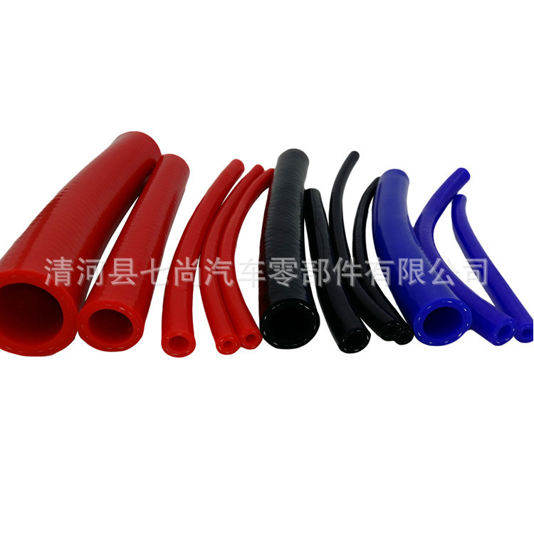 生产厂家来样硅胶管汽车真空管硅胶管一层线内径8mm外径14mm