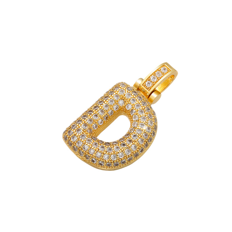 6g Weight Pendant Jewelry Making Type Zircon Inlay Material DIY Jewelry Accessories Classification 1 Piece Quantity Copper Material Letter Pattern All Seasons Season Polished Finish Plating Design Hip-Hop Style White, Gold Color 1 Piece Copper Zircon Bubble Letter Polished Pendant DIY Jewelry Accessories 5
