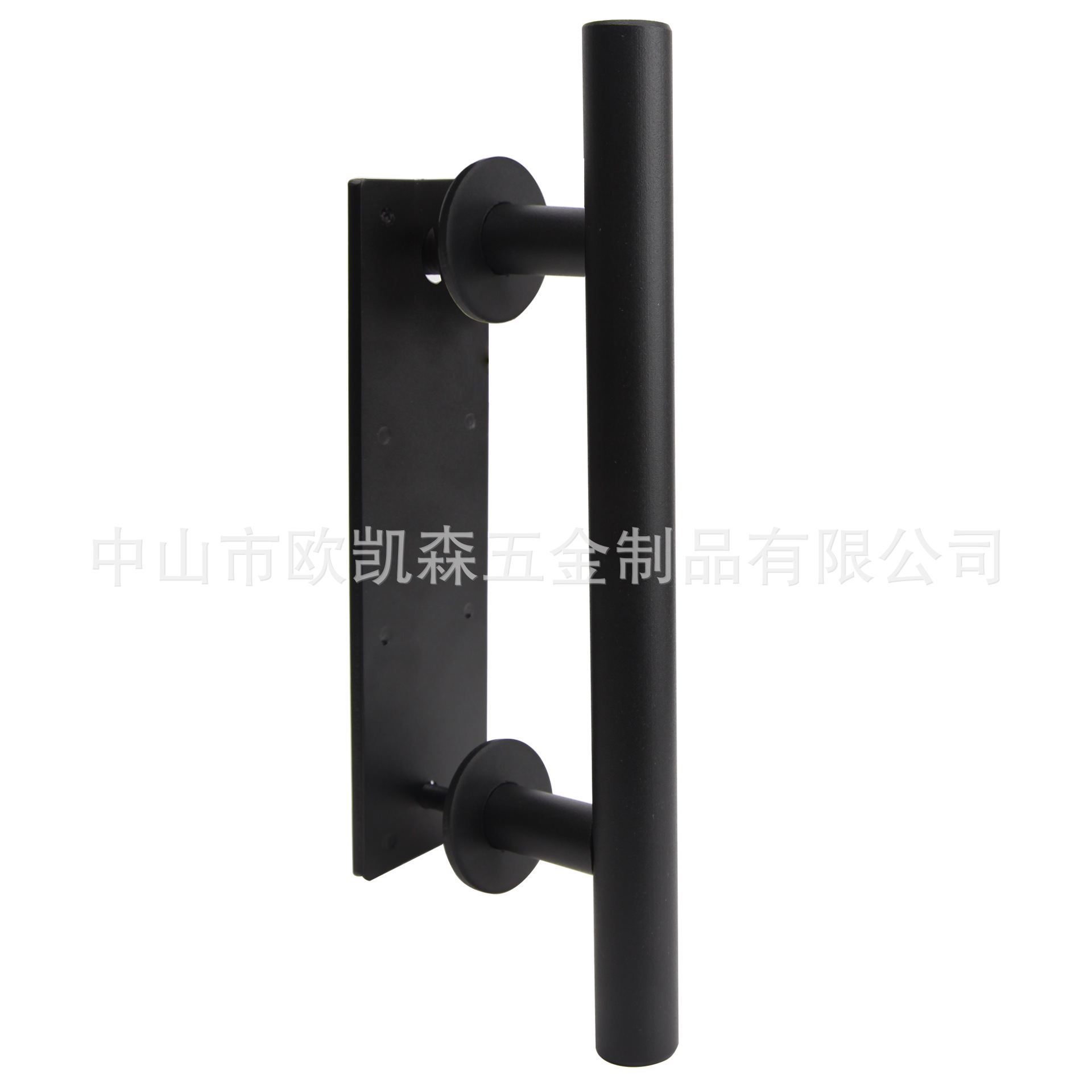 Manija de la puerta de Granero negro redondo de doble cara de madera americana puerta corredera interior puerta corredera manija de la puerta al por mayor tamaño personalizado