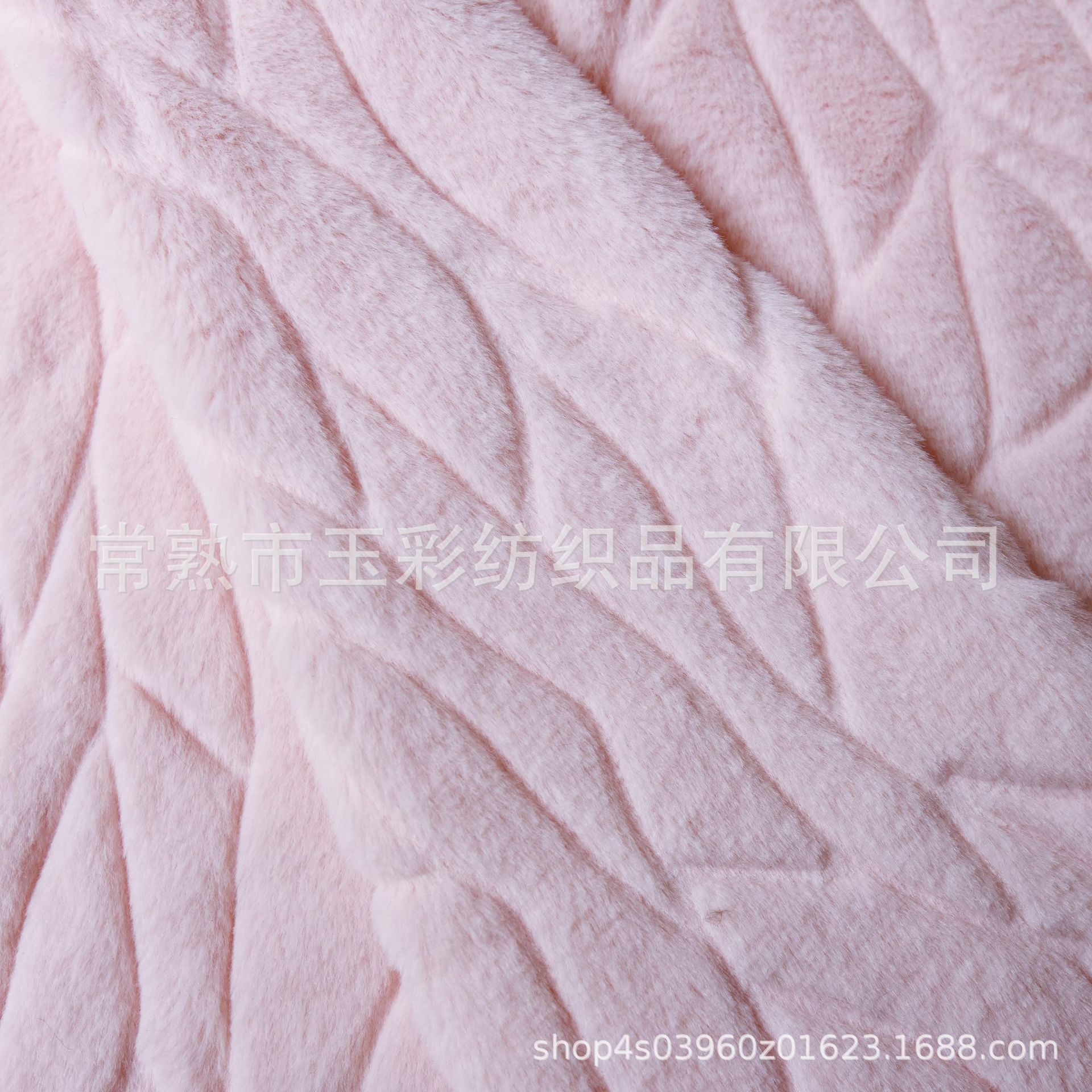 几何花型压花兔毛 石头块刷花兔毛 压花仿兔毛 烫花兔毛绒