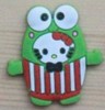 Cartoon children's hair stick from soft rubber, hair accessory, fridge magnet, with little bears, frog