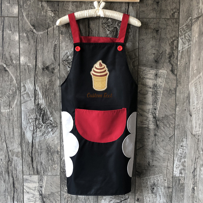 Delantal de mano borrable impermeable toalla de mano bata casa cocina a prueba de aceite moda coreana adulto cintura creativa personalizada