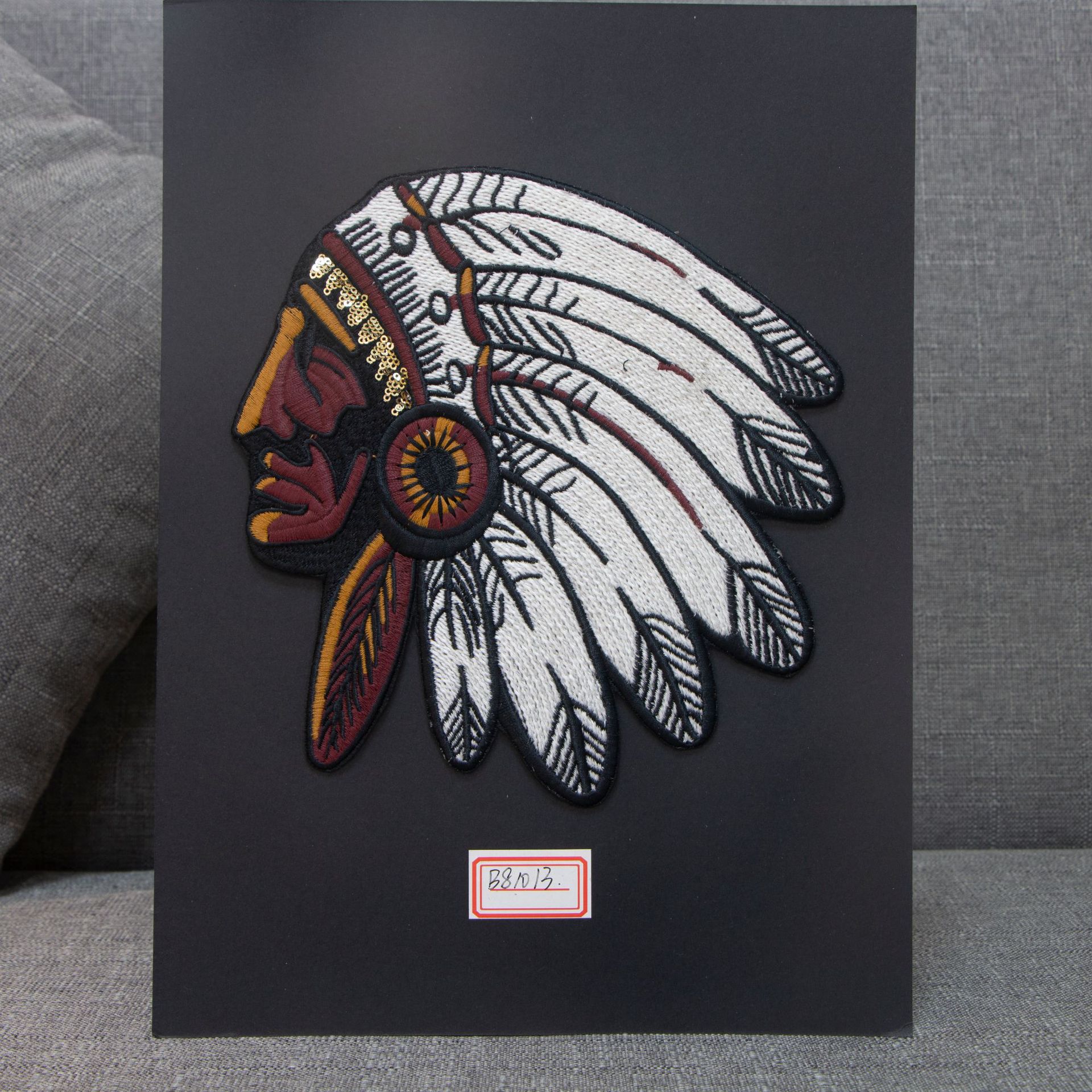 男女服装高纬密织唛布标校徽电脑绣花章防伪标签定制厂家批发