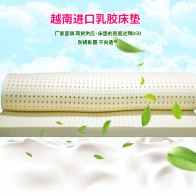 梦巴里厂家直销天然乳胶床垫 1.5米x2米x5厘米老人乳胶床垫|ms