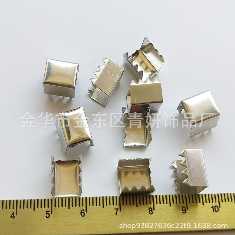 马仔扣8*10MM有齿马夹扣铁扣配件卡扣扣子夹扣多规格多种材料可选