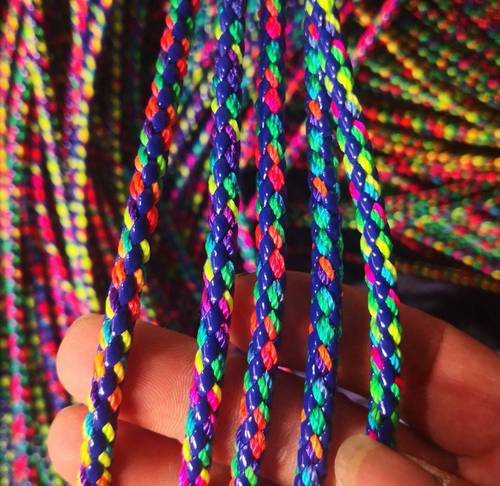 Color braided leather rope braided rope wholesale PU6 strand braided rope bracelet jewelry accessories mobile phone lanyard wholesale