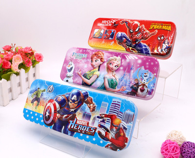 originality fashion Cartoon Stationery pupil Multifunctional pencil cases Manufactor Direct selling Tinplate Stationery