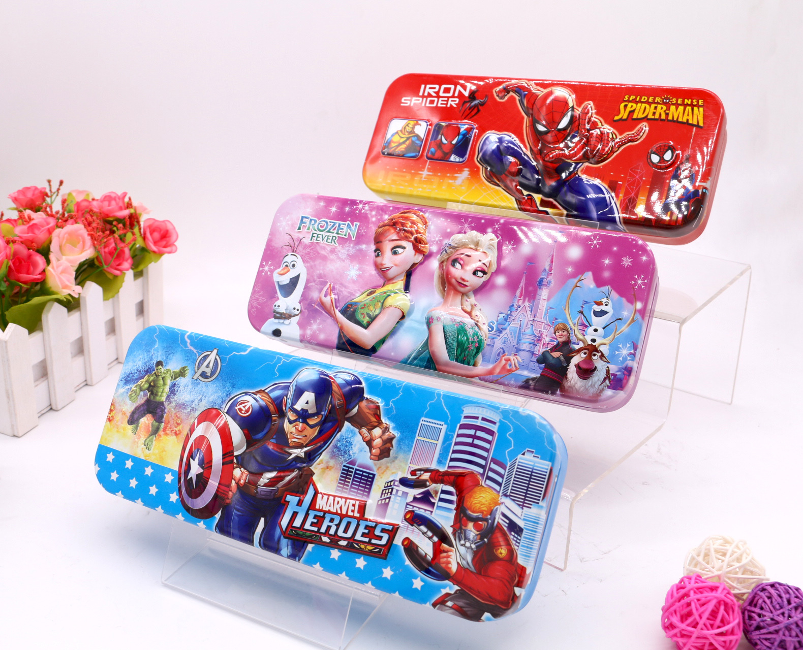 originality fashion Cartoon Stationery pupil Multifunctional pencil cases Manufactor Direct selling Tinplate Stationery