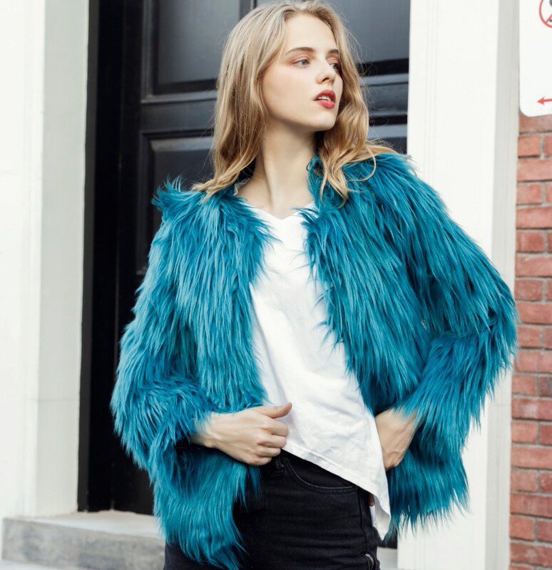 2019 New imitation fur coat coat European and American fashion imitation fur factory wholesale Haining imitation fur