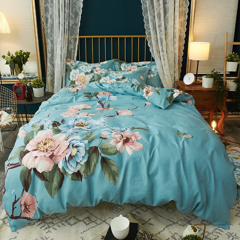 爆款【福安那】全棉磨毛四件套+V实拍免费代理一件代发厂家批发