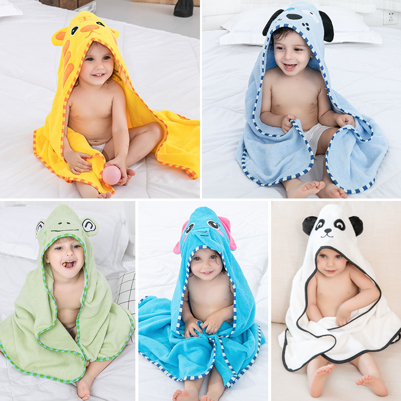 Children's cotton hooded cloak bath towel baby bath household towel infant pullover quilt towel bathrobe Children's cotton hooded cloak bath towel baby bath household towel infant pullover quilt towel bathrobe