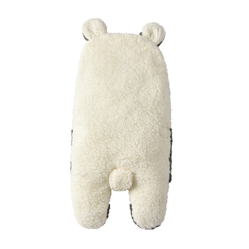 Soft Autumn/Winter Baby and Toddler Plush Swaddle Blanket with Panda Cartoon Wool Lamb Covering Blanket