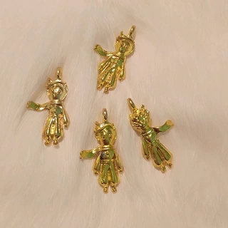 Q2602小王子金色合金挂件UV滴胶材料DIY饰品配件厂家