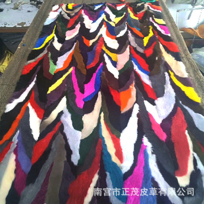 河北皮草原料水貂褥子拼接派克服内胆定做批发皮草拼接褥子可染色|ms