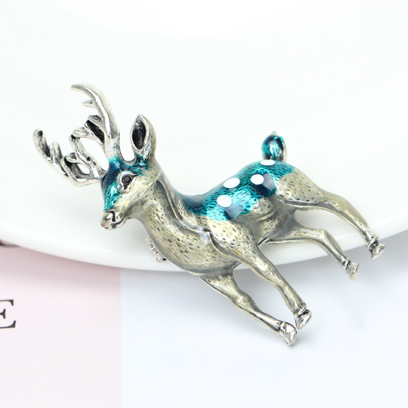 Broche de ciervo lindo de circn de cristal accesorios de pin de vestido de ramillete femeninopicture2