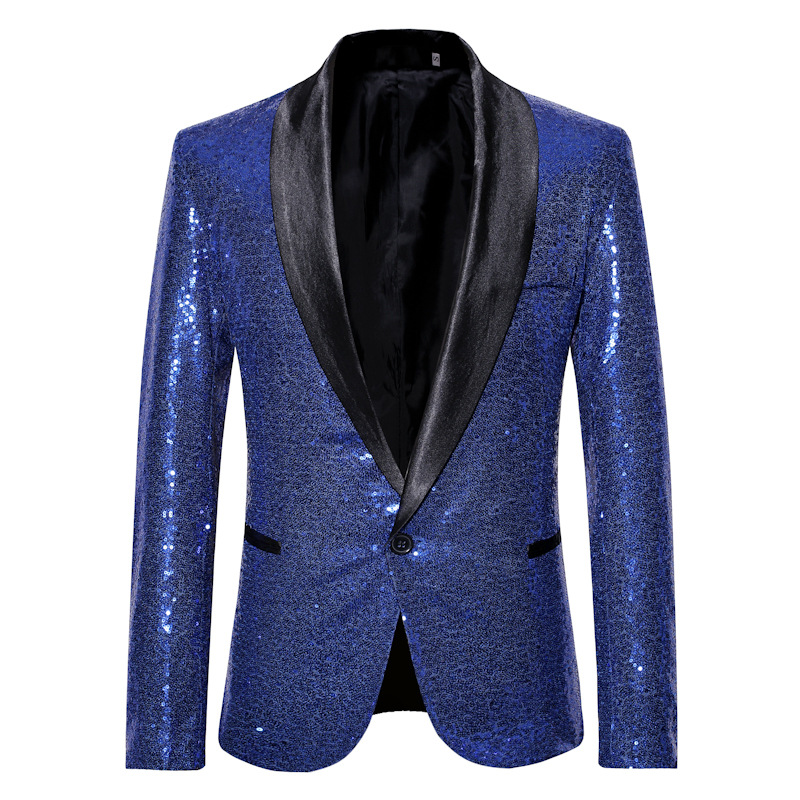 1 Abito con paillettes, abbigliamento da uomo per discoteca, presentatore, presentatore, giacca da studio, taglia europea, all'ingrosso_voghion.com