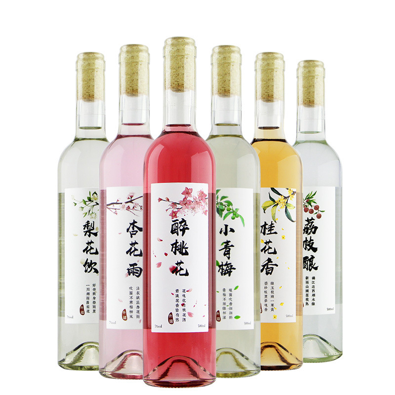 升禧桃花酒小青梅水果酒500ml 冰爽甜红酒可OEM代工