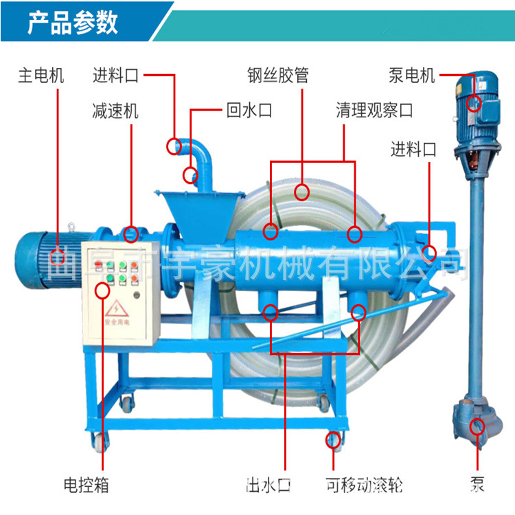 猪粪干湿分离机操作简单