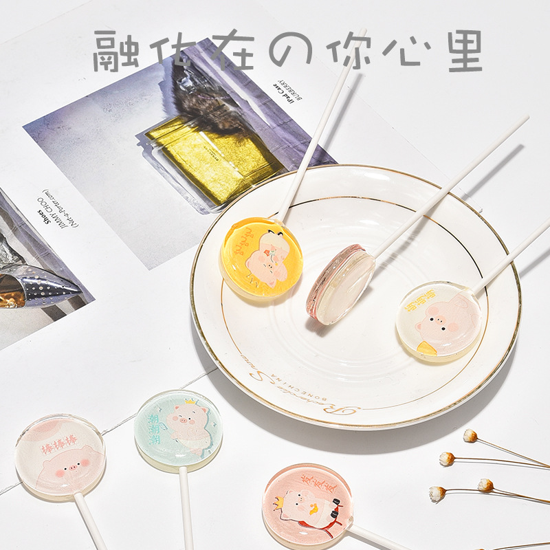 网红糖果无蔗糖 卡通动物表情15g照片糖 棒棒糖厂家食品批发|ms