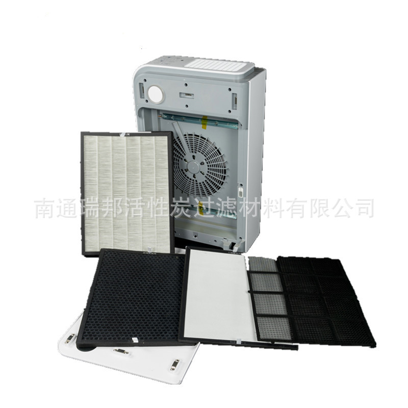 厂家批发空气净化器滤网活性炭HEPA过滤器过滤网除味网状滤芯