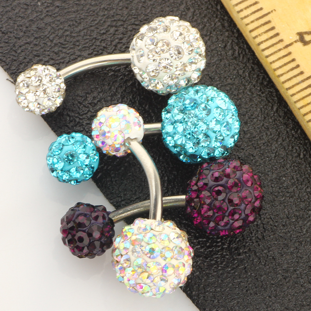 Amazon Hot Sale 4-8 Piece Stainless Steel Clay Belly Button Rings Set - Body Piercing Jewelry detail image 12