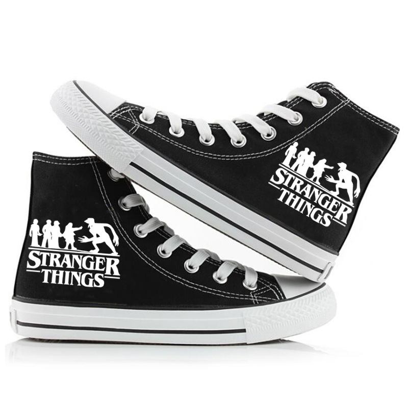 怪奇物语2 白 黑色高帮鞋