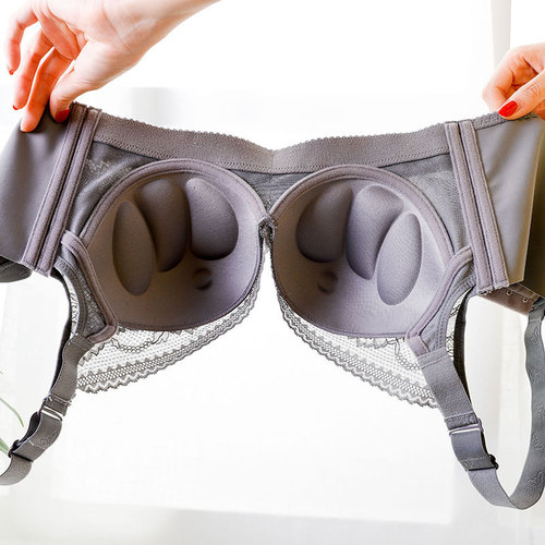 Big Breasts Make Small Bra Artifact Underwear Women's Bra Thin Style Wired Large Size Increase Winter Fat mm Breast Reduction Makes Thinner