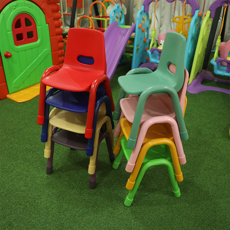 Kindergarten Iron Foot Chair Training Organization Table and Chair Children's Backrest Plastic Desk Adult Chair Home Study Stool Kindergarten Iron Foot Chair Training Organization Table and Chair Children's Backrest Plastic Desk Adult Chair Home Study Stool