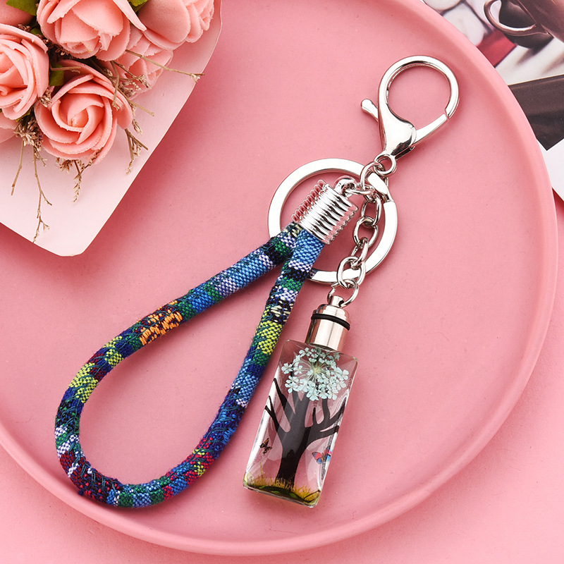 Creative Dried Flower Plant Cotton Rope Keychain Wholesale Nihaojewelry display picture 2