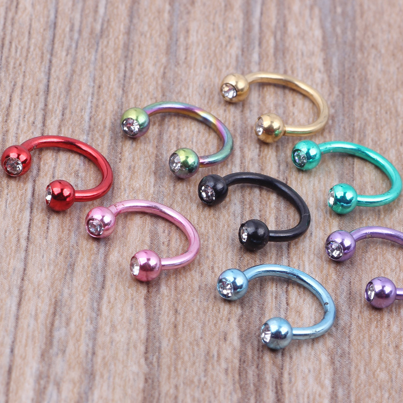 Labret piercing jewelry detail image
