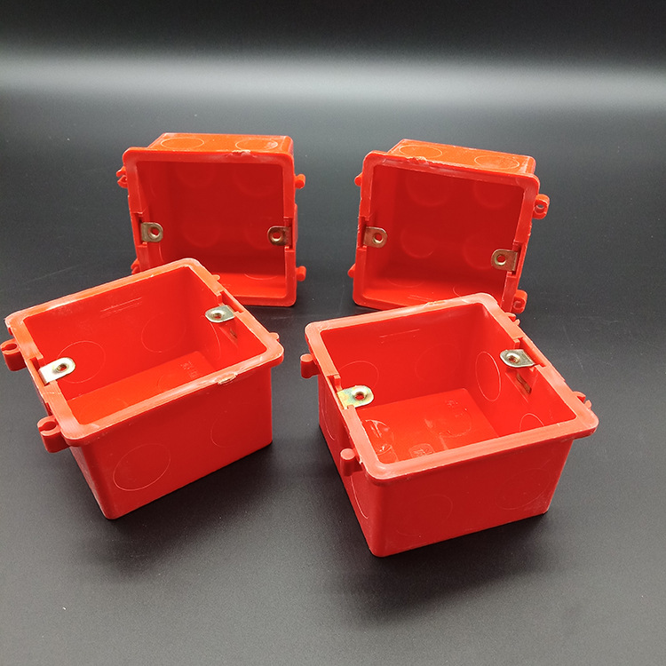 direct deal colour pvc two sides gules Assemble Junction box electrician Flame retardant parts Red Dark Box
