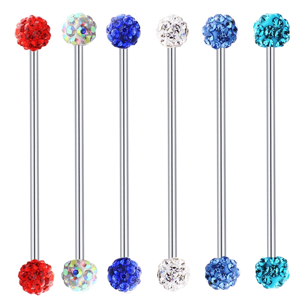 16G labret stud size and finish detail
