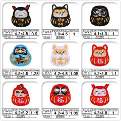 Cute cartoon cat and dog embroidery iron-on patches for children's clothing decoration DIY down jacket hole repair patch