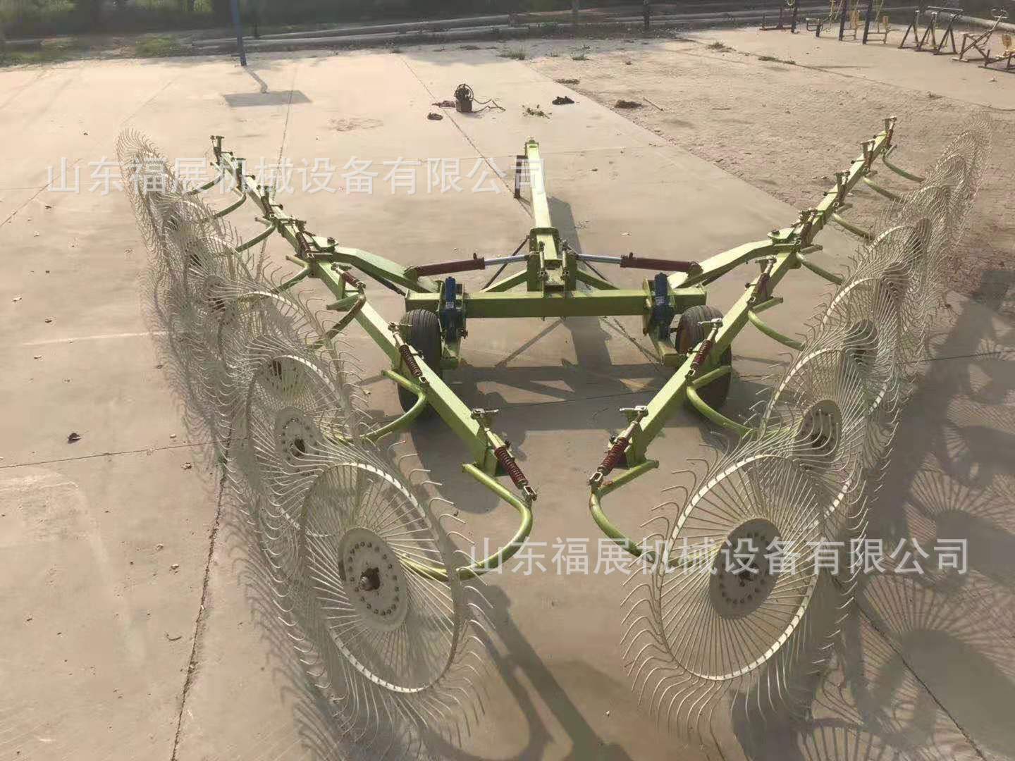 多功能8盘弹簧齿大型液压牵引搂草机 拖拉机牵引6盘搂地膜机