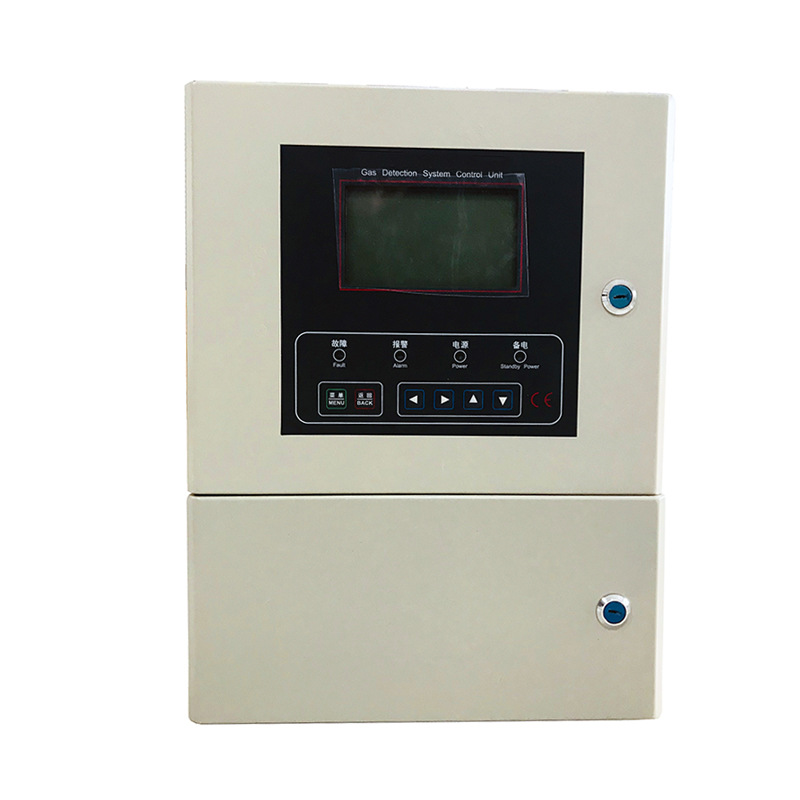 8路分线和64路总线气体泄漏检测报警控制器主机带6个控制继电器