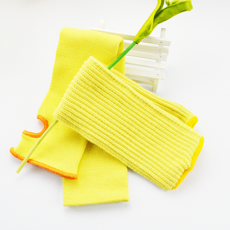 透气防割护臂芳纶耐高温双层针织袖套 护臂防割抗热防飞溅手套