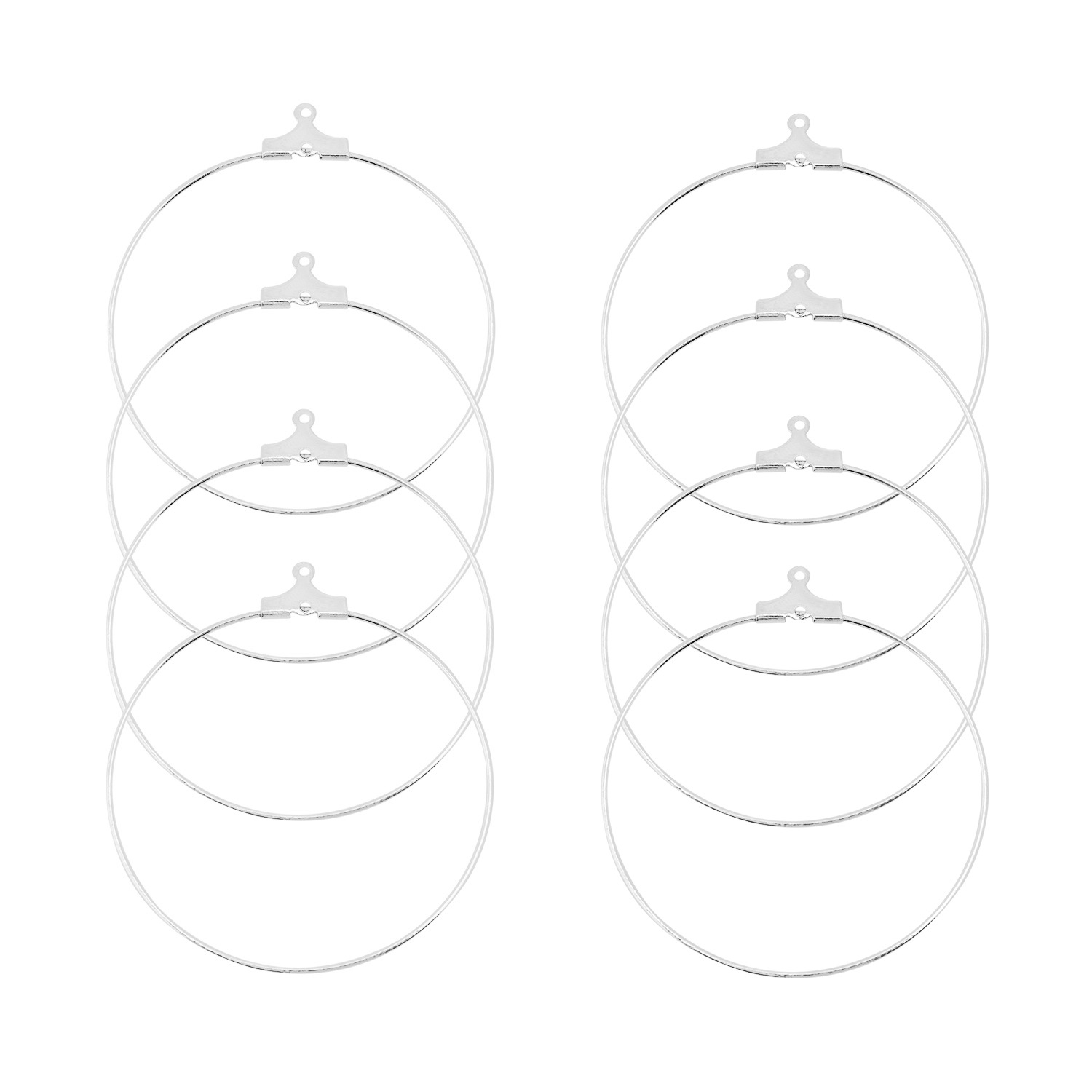 Transfronteriza amazon europeo y americano ins hierro círculo pendientes versátiles hechos a mano diy círculo pendientes accesorios