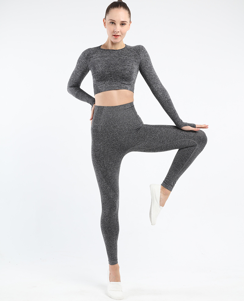 Décontractée Des Sports Couleur Unie Col Rond Survêtement T-shirt Leggings display picture 39