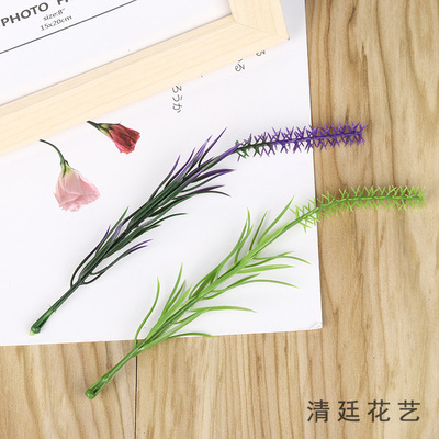 仿真塑料薰衣草插花假花配件 婚庆植物墙盆栽植物装饰厂家直销|ru