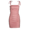 Sexy strap pleated bandage women’s dress