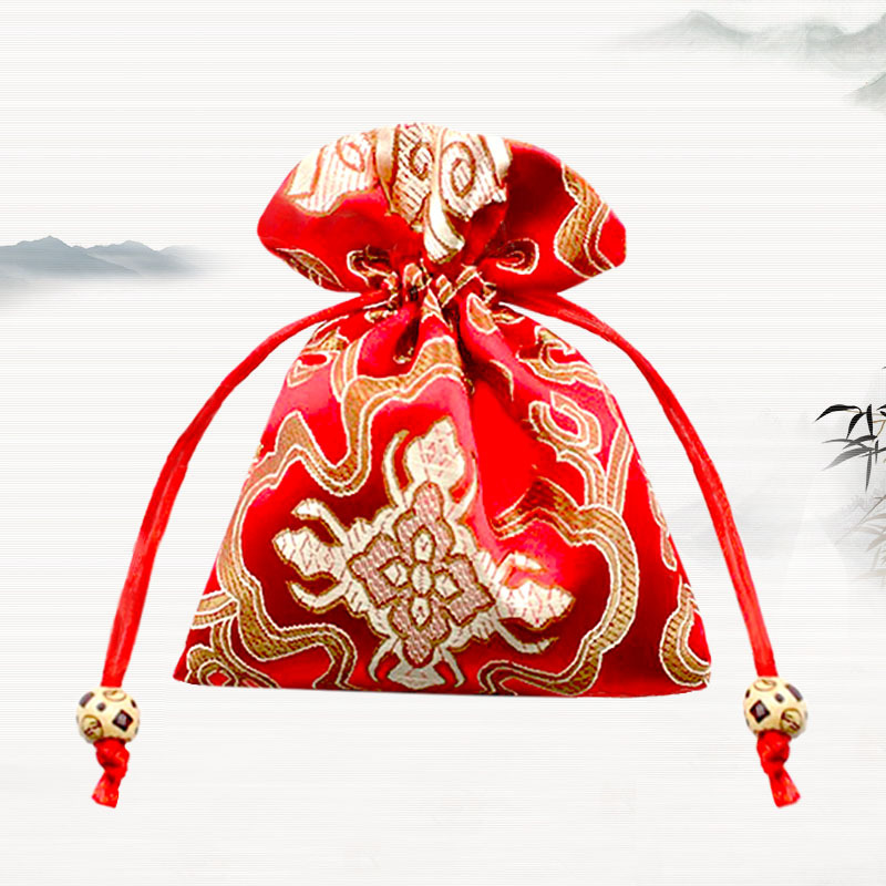 批发供应新款个性织锦缎喜糖袋 礼品回礼金银首饰珠宝玉器包装袋