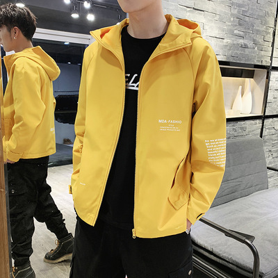 男士春季外套2019新款春秋潮流休闲夹克修身帅气学生工装衣服春装